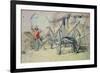 A Man Threshing with a Farm Cart in the Foreground-Peter Paul Rubens-Framed Giclee Print