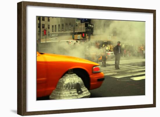 A Man Trying to Cross the Street in Midtown Manhattan, New York-Sabine Jacobs-Framed Photographic Print