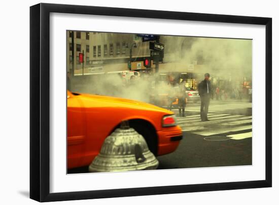 A Man Trying to Cross the Street in Midtown Manhattan, New York-Sabine Jacobs-Framed Photographic Print