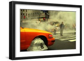 A Man Trying to Cross the Street in Midtown Manhattan, New York-Sabine Jacobs-Framed Photographic Print