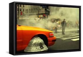 A Man Trying to Cross the Street in Midtown Manhattan, New York-Sabine Jacobs-Framed Stretched Canvas