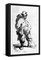 A Man Urinating, 1631 (Eching)-Rembrandt van Rijn-Framed Stretched Canvas