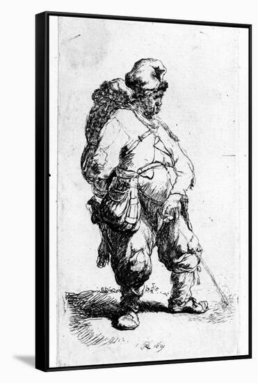 A Man Urinating, 1631 (Eching)-Rembrandt van Rijn-Framed Stretched Canvas