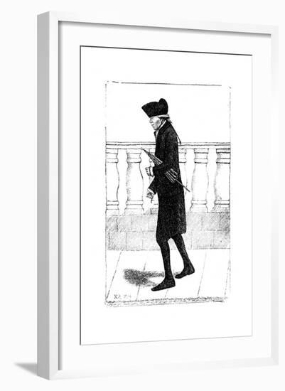 A Man Walking with an Umbrella under His Arm, 1784-null-Framed Giclee Print