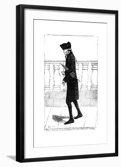 A Man Walking with an Umbrella under His Arm, 1784-null-Framed Giclee Print