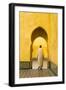 A Man Walks through a Doorway the Mausoleum Moulay Ismail in Meknes, Morocco., 2014 (Photo)-Ira Block-Framed Giclee Print