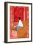 A man watching the city of snow from the living room, 2017-Hiroyuki Izutsu-Framed Giclee Print