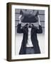 A Man Wearing a Bow Tie Hiding Behind a Bag-India Hobson-Framed Photographic Print