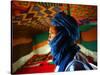 A Man, Wearing his Traditional Tuareg Turban, Stands in His Tent in Koygma-null-Stretched Canvas