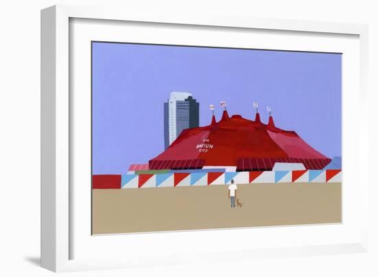 A man with a circus tent and a dog,  2014-Hiroyuki Izutsu-Framed Giclee Print