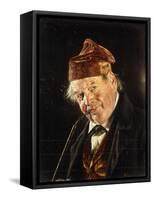 A Man with a Pipe-Carl Kronberger-Framed Stretched Canvas