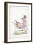 A Man with His Ox, C. 1825 (Pencil, Pen, Black Ink, W/C, on Whatman Paper)-null-Framed Premium Giclee Print