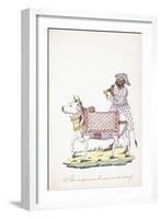 A Man with His Ox, C. 1825 (Pencil, Pen, Black Ink, W/C, on Whatman Paper)-null-Framed Giclee Print