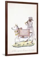 A Man with His Ox, C. 1825 (Pencil, Pen, Black Ink, W/C, on Whatman Paper)-null-Framed Giclee Print