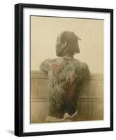 A Man with Tattoo-Felice Beato-Framed Premium Giclee Print