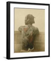 A Man with Tattoo-Felice Beato-Framed Premium Giclee Print