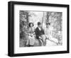 A Man with Two Women in Central Park-null-Framed Photographic Print