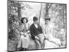 A Man with Two Women in Central Park-null-Mounted Photographic Print