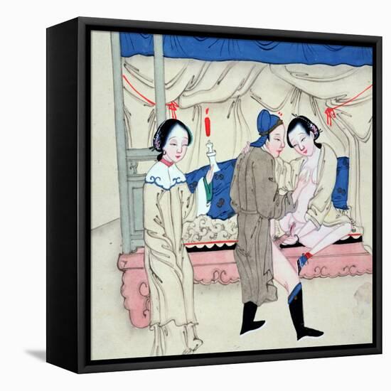 A Man with Two Women-null-Framed Stretched Canvas