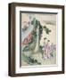 A Man Writing and his Family by the Side of a River-null-Framed Giclee Print