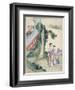 A Man Writing and his Family by the Side of a River-null-Framed Giclee Print