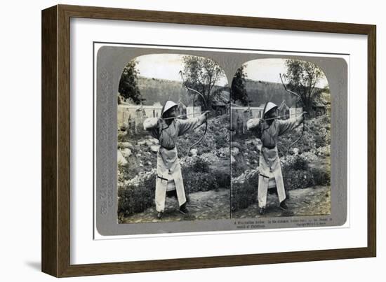 A Manchurian Archer, China, 1904-CH Graves-Framed Giclee Print