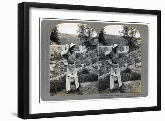 A Manchurian Archer, China, 1904-CH Graves-Framed Giclee Print