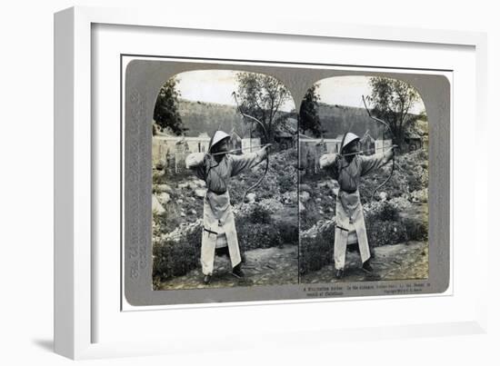 A Manchurian Archer, China, 1904-CH Graves-Framed Giclee Print