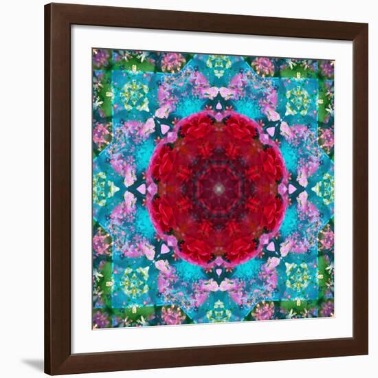 A Mandala from Flower Photographs and Water-Alaya Gadeh-Framed Photographic Print