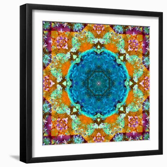 A Mandala from Flower Photographs and Water-Alaya Gadeh-Framed Photographic Print