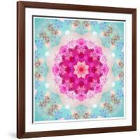 A Mandala from Flowers in Vintage Pastel Tones-Alaya Gadeh-Framed Photographic Print