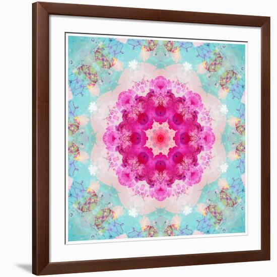 A Mandala from Flowers in Vintage Pastel Tones-Alaya Gadeh-Framed Photographic Print