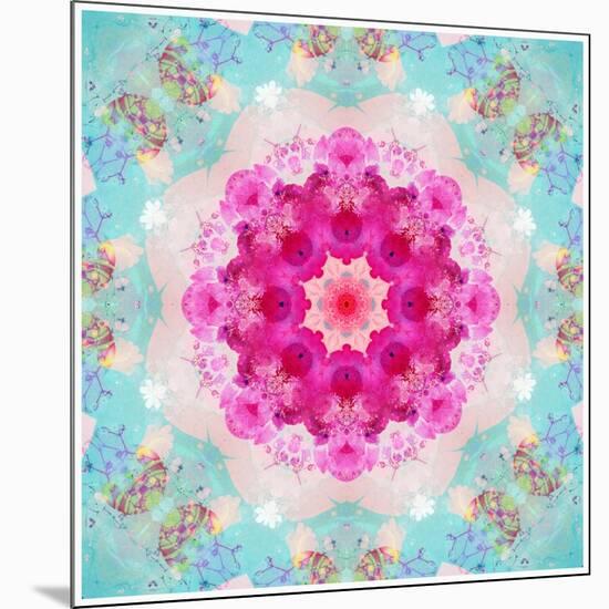 A Mandala from Flowers in Vintage Pastel Tones-Alaya Gadeh-Mounted Photographic Print