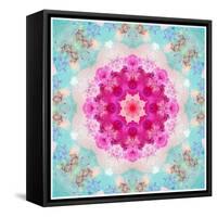 A Mandala from Flowers in Vintage Pastel Tones-Alaya Gadeh-Framed Stretched Canvas