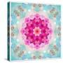 A Mandala from Flowers in Vintage Pastel Tones-Alaya Gadeh-Stretched Canvas