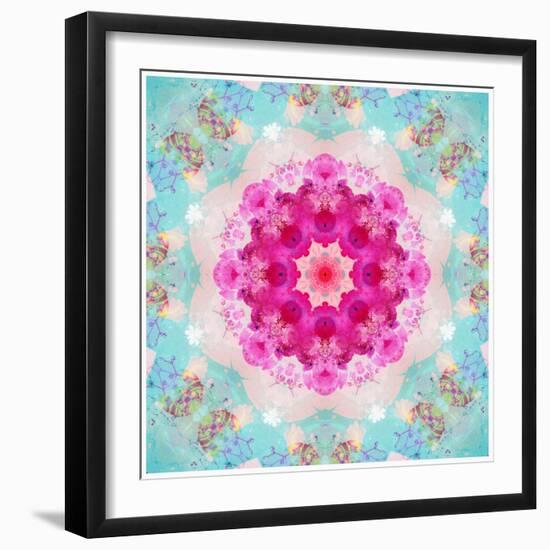 A Mandala from Flowers in Vintage Pastel Tones-Alaya Gadeh-Framed Photographic Print