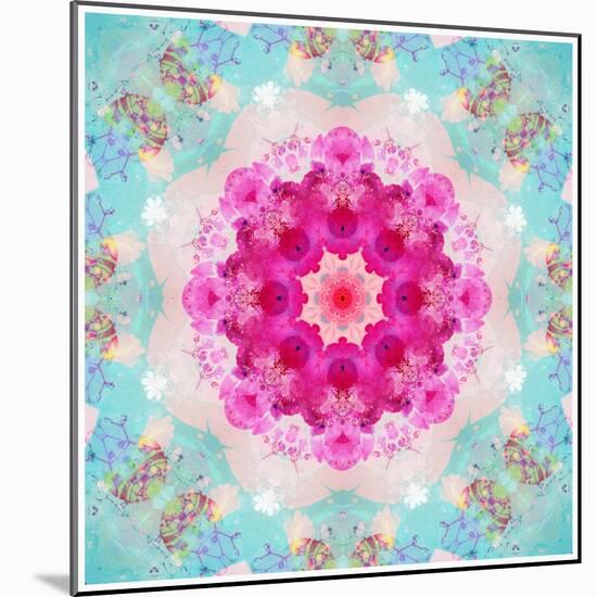 A Mandala from Flowers in Vintage Pastel Tones-Alaya Gadeh-Mounted Photographic Print