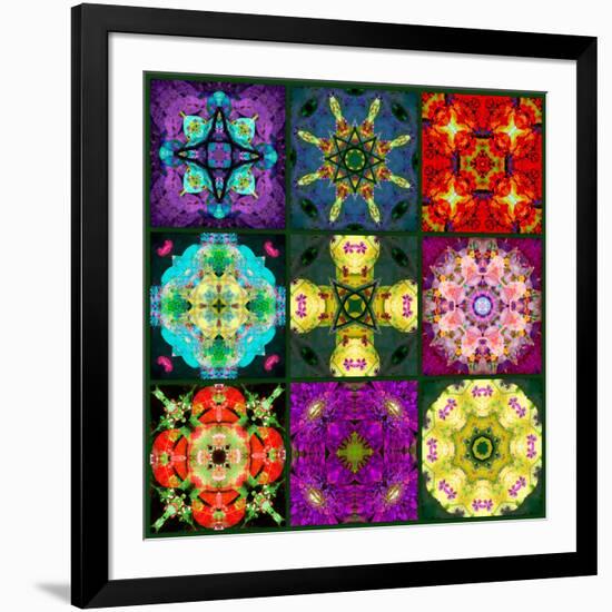 A Mandala from Flowers-Alaya Gadeh-Framed Photographic Print