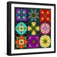 A Mandala from Flowers-Alaya Gadeh-Framed Photographic Print