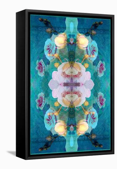 A Mandala Ornament from Flower Photographs, Conceptual Layer Work-Alaya Gadeh-Framed Stretched Canvas