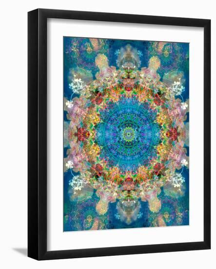 A Mandala Ornament from Flower Photographs, Conceptual Layer Work-Alaya Gadeh-Framed Photographic Print