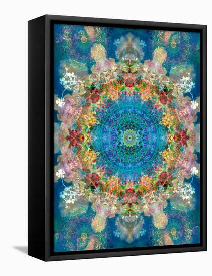 A Mandala Ornament from Flower Photographs, Conceptual Layer Work-Alaya Gadeh-Framed Stretched Canvas