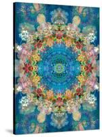 A Mandala Ornament from Flower Photographs, Conceptual Layer Work-Alaya Gadeh-Stretched Canvas