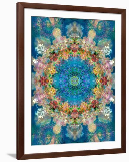 A Mandala Ornament from Flower Photographs, Conceptual Layer Work-Alaya Gadeh-Framed Photographic Print