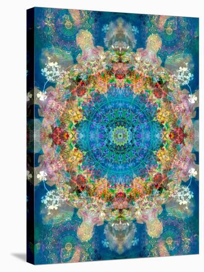 A Mandala Ornament from Flower Photographs, Conceptual Layer Work-Alaya Gadeh-Stretched Canvas