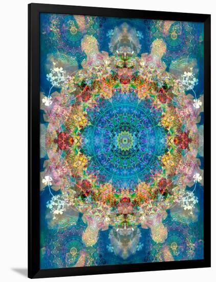 A Mandala Ornament from Flower Photographs, Conceptual Layer Work-Alaya Gadeh-Framed Photographic Print