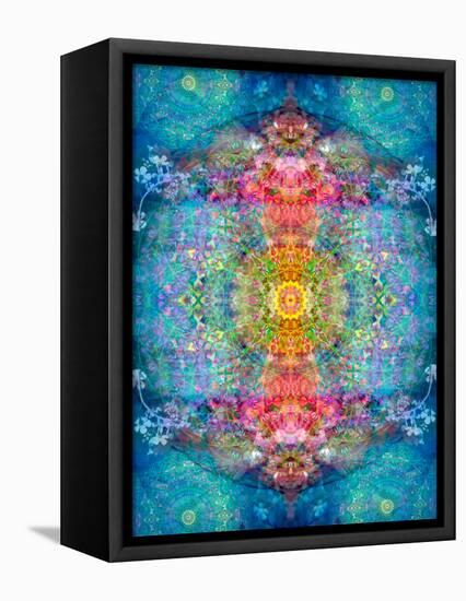 A Mandala Ornament from Flower Photographs, Conceptual Layer Work-Alaya Gadeh-Framed Stretched Canvas