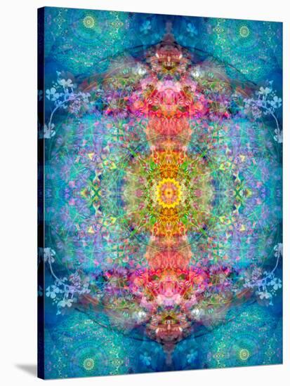 A Mandala Ornament from Flower Photographs, Conceptual Layer Work-Alaya Gadeh-Stretched Canvas