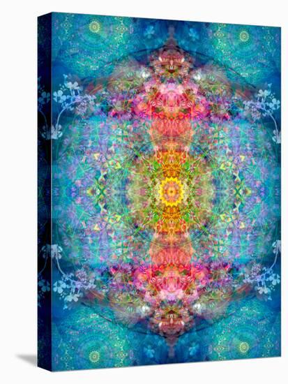 A Mandala Ornament from Flower Photographs, Conceptual Layer Work-Alaya Gadeh-Stretched Canvas