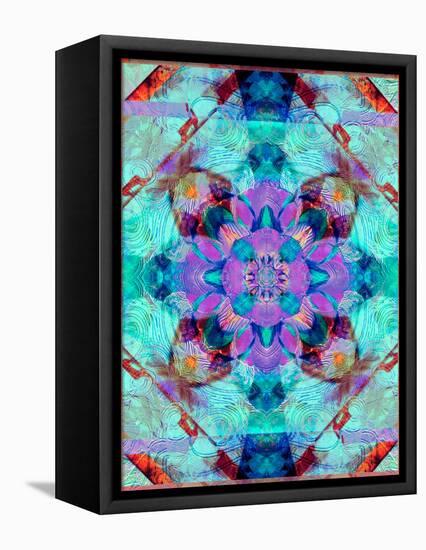 A Mandala Ornament from Flower Photographs, Conceptual Layer Work-Alaya Gadeh-Framed Stretched Canvas